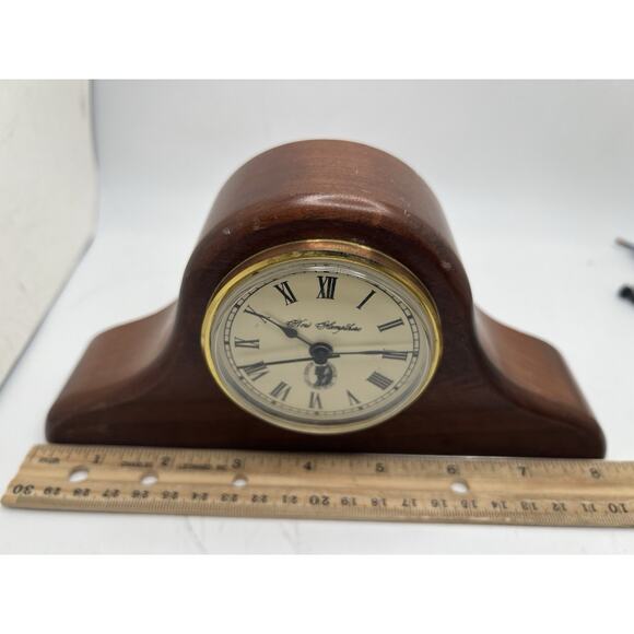 New Hampshire Wooden Mantle 8” Clock Vintage Wood - Picture 2 of 6